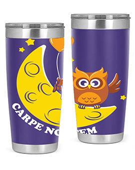 Carpe Noctem Moon Stars Owl A TurtleRabbit 1#- owl- Tumblers