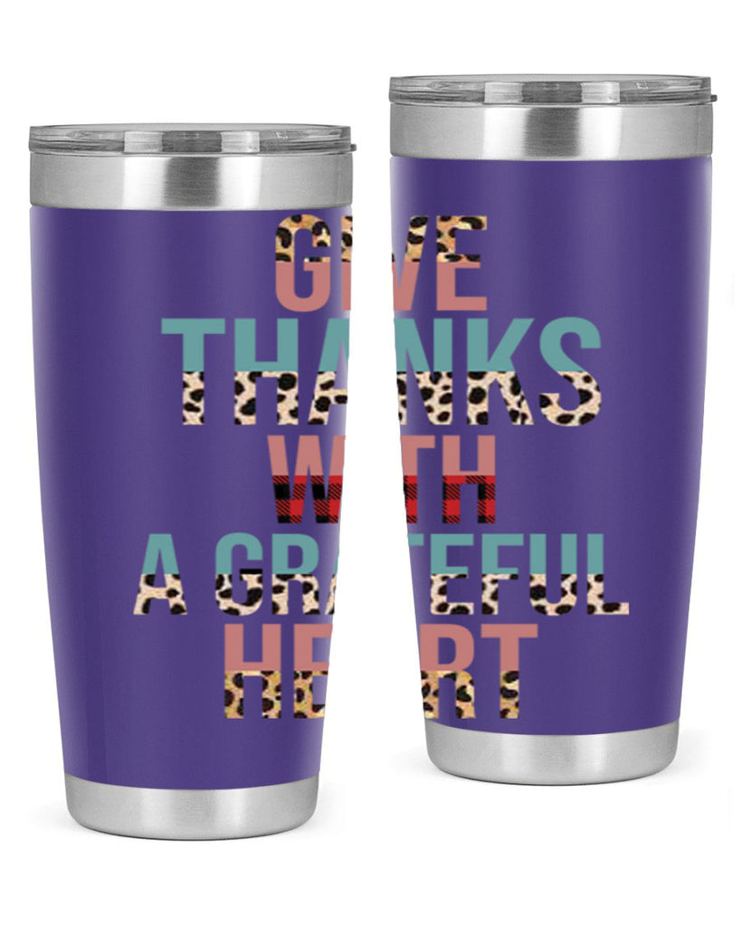 Give thanks with a grateful heart 195#- fall- Tumbler