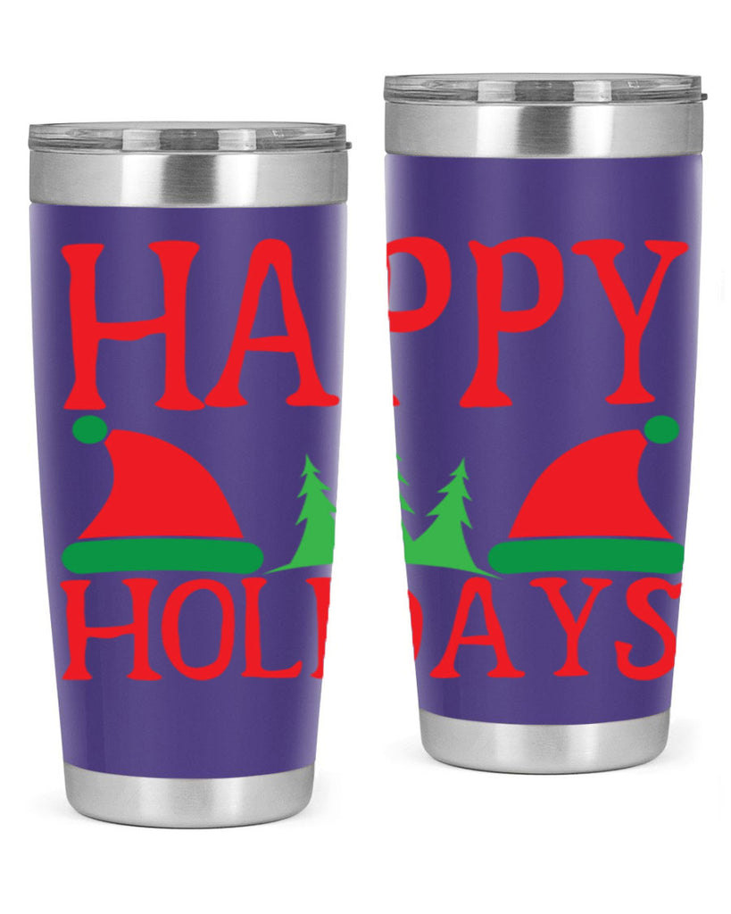 Happy Holidays 136#- winter- Tumbler