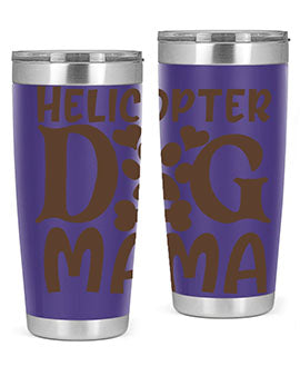 Helicopter Dog Mama Style 87#- dog- Tumbler