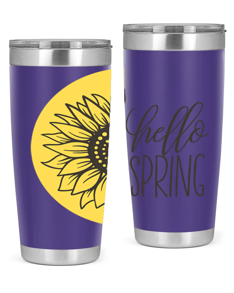 Hello spring half sunflower199#- spring- Tumbler