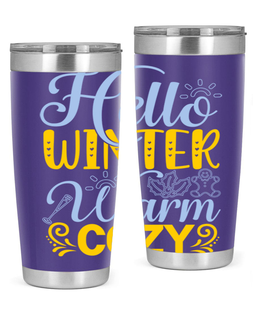 Hello winter warm cozy166#- winter- Tumbler
