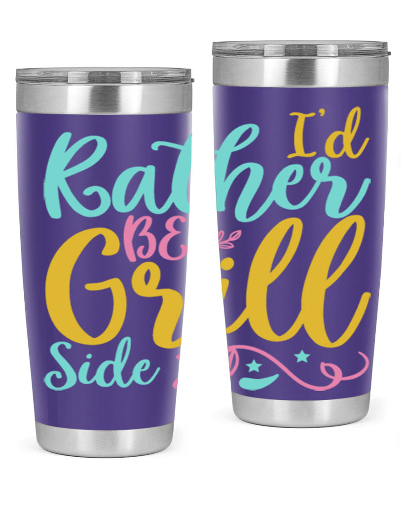 ID RATHER BE GRILL SIDE Style 62#- summer- Tumbler