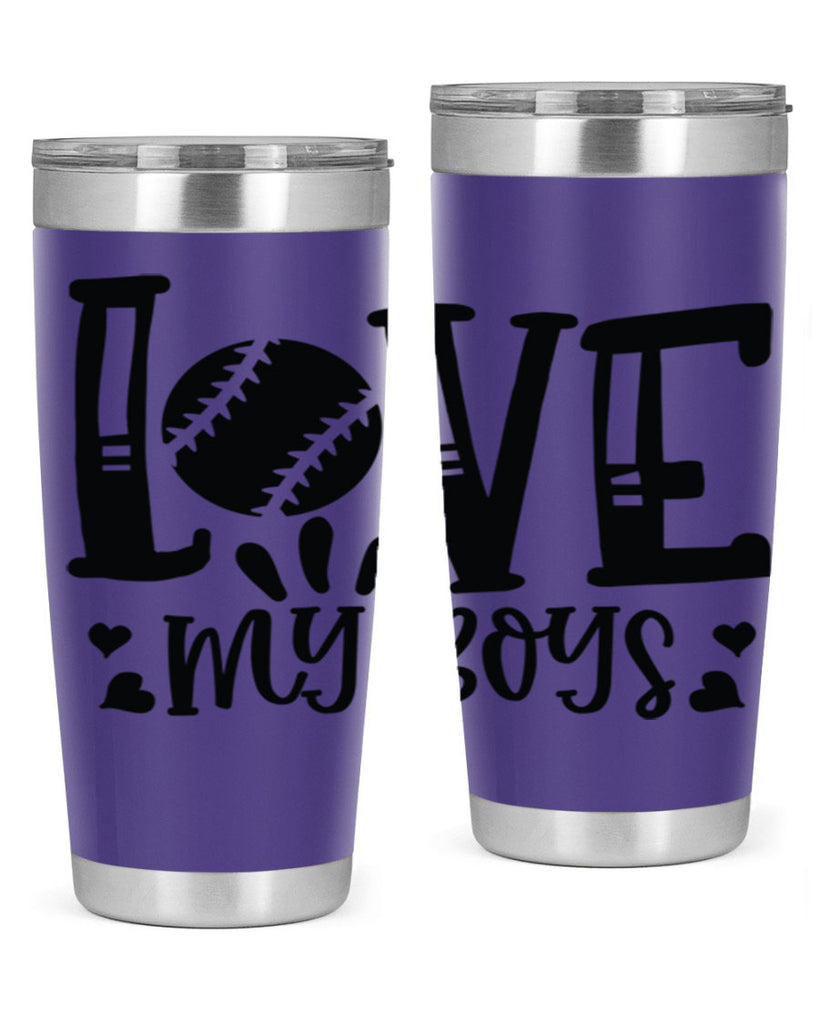 Love My Boys 2053#- baseball- Tumbler