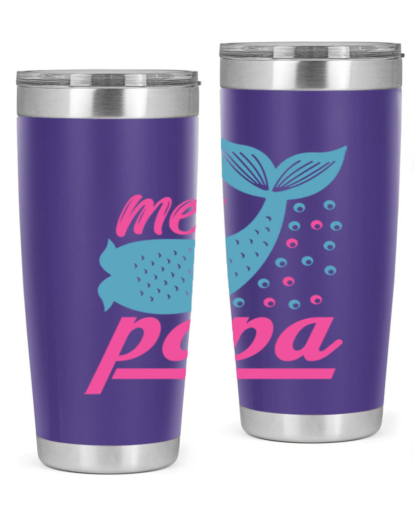 Mer Papa 344#- mermaid- Tumbler