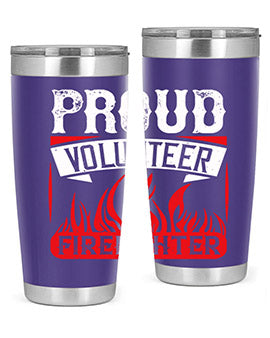 Proud Volunteer Firefighter Style 35#- volunteer- Tumbler