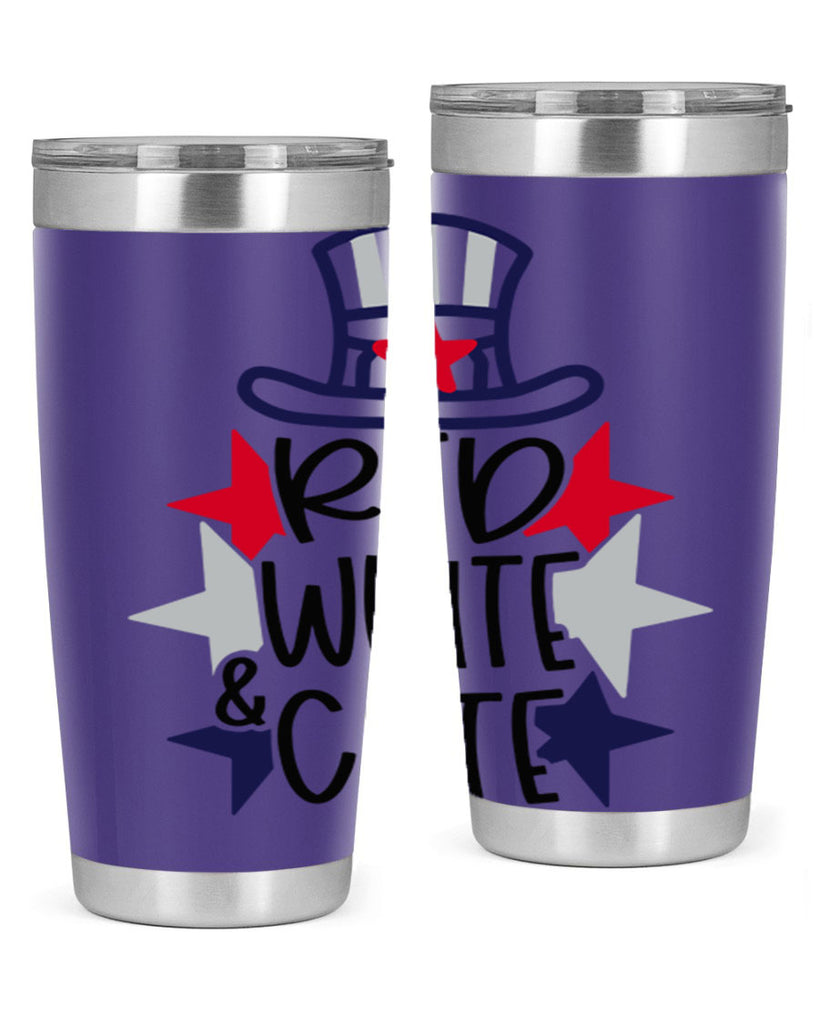 Red White Cute Style 169#- Fourt Of July- Tumbler