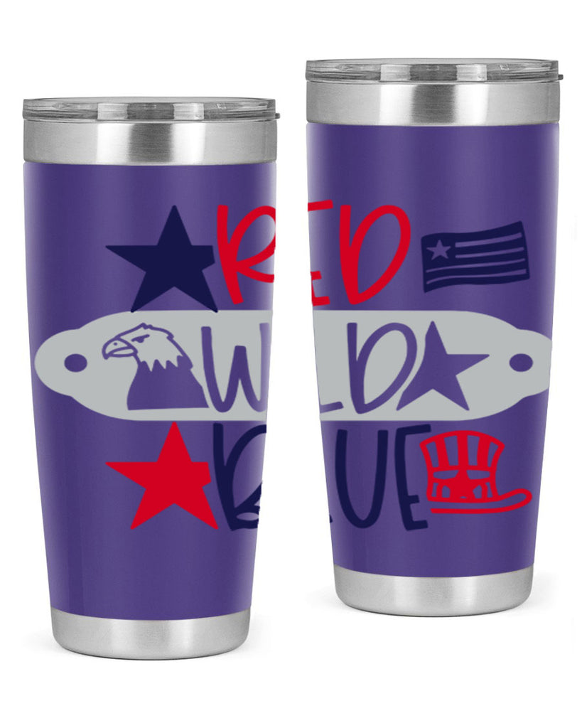 Red Wild Blue Style 171#- Fourt Of July- Tumbler