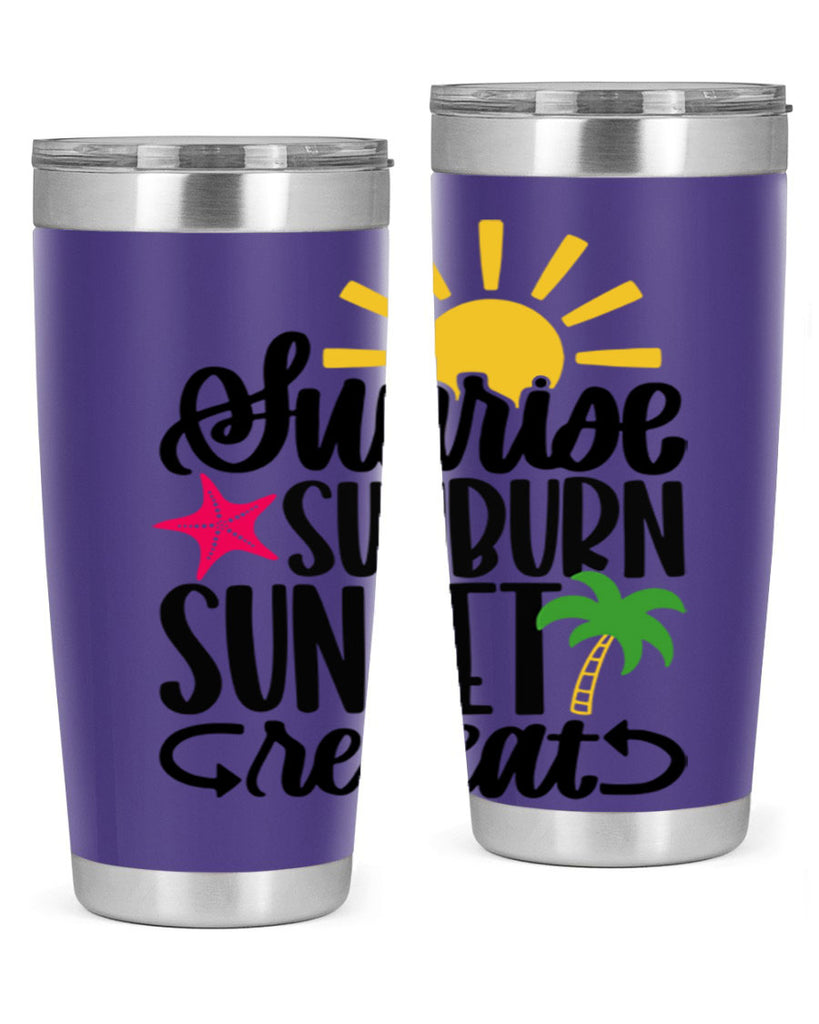 Sunrise Sunburn Sunset Repeat Style 16#- summer- Tumbler