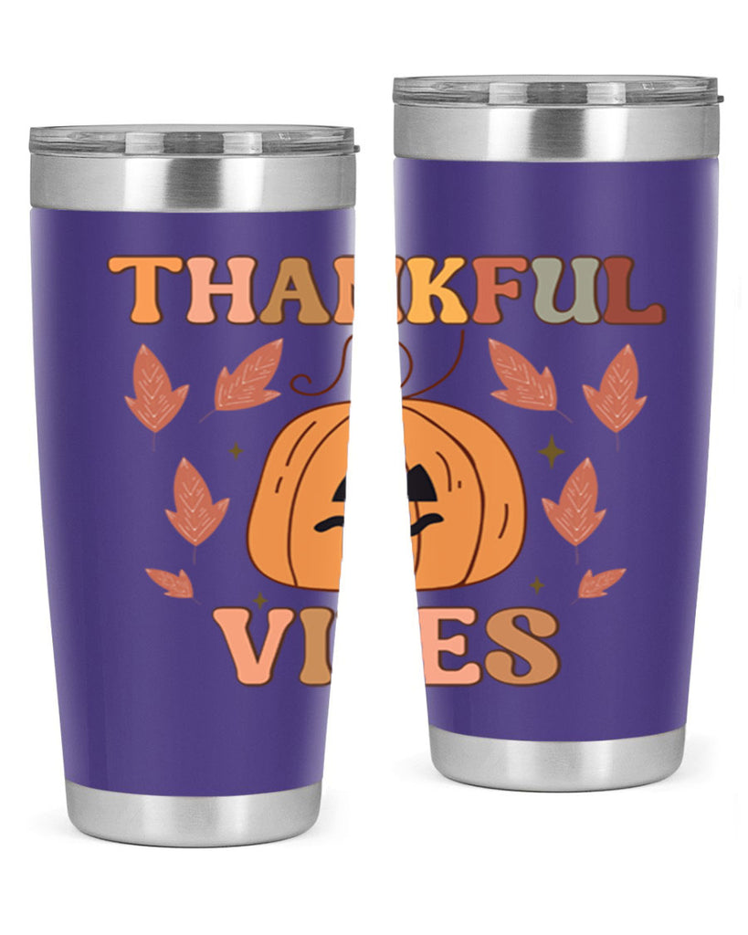 Thankful Vibes 607#- fall- Tumbler