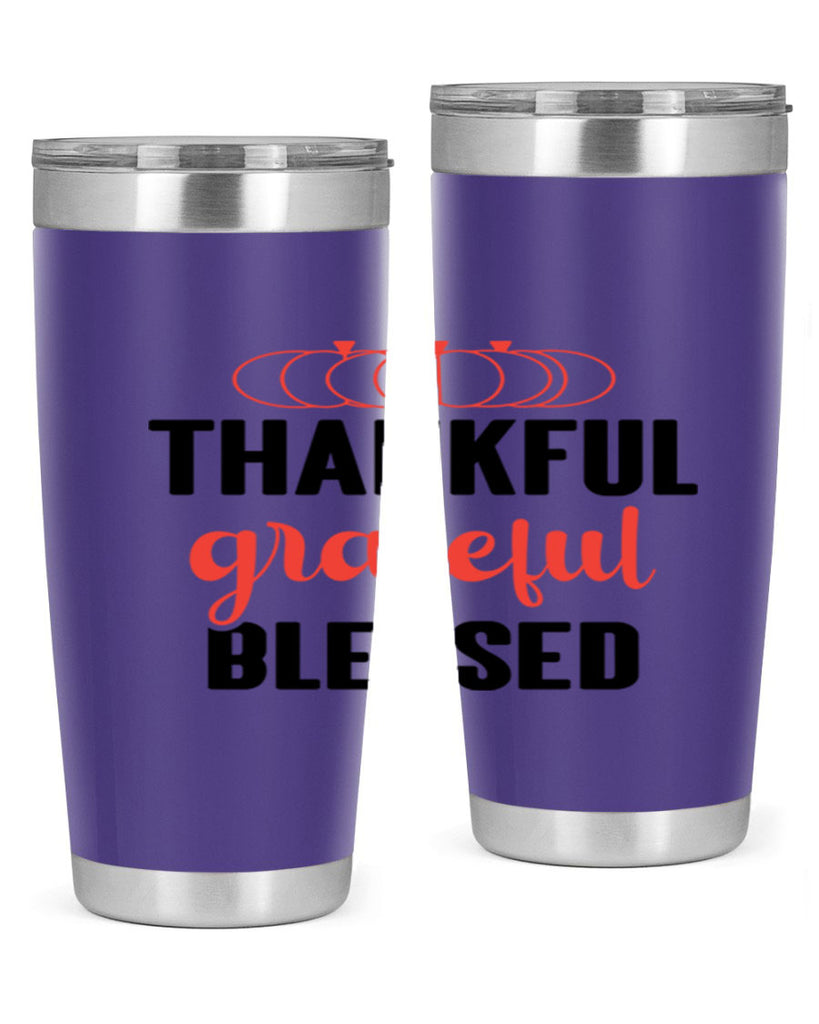 Thankful grateful blessed 603#- fall- Tumbler