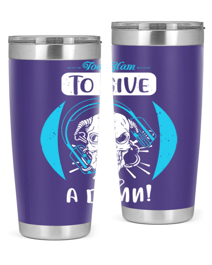 Too glam to give a damn Style 176#- make up- Tumbler