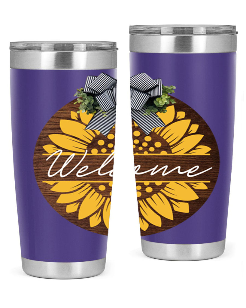 Welcome Sunflower Mockup584#- spring- Tumbler