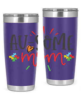 ausome mom Style 4#- autism- Tumbler