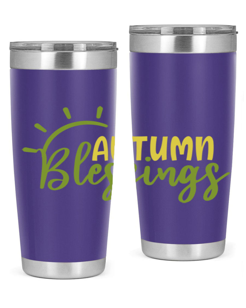 autumn blessings 66#- thanksgiving- Tumbler