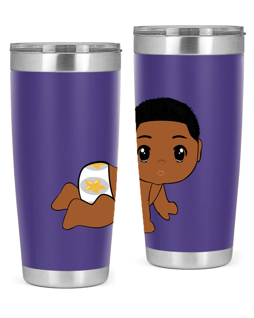 black baby boy 3#- black men - boys- tumbler