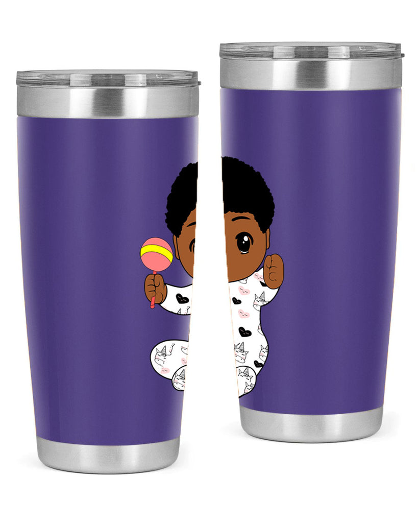 black baby boy 7#- black men - boys- tumbler