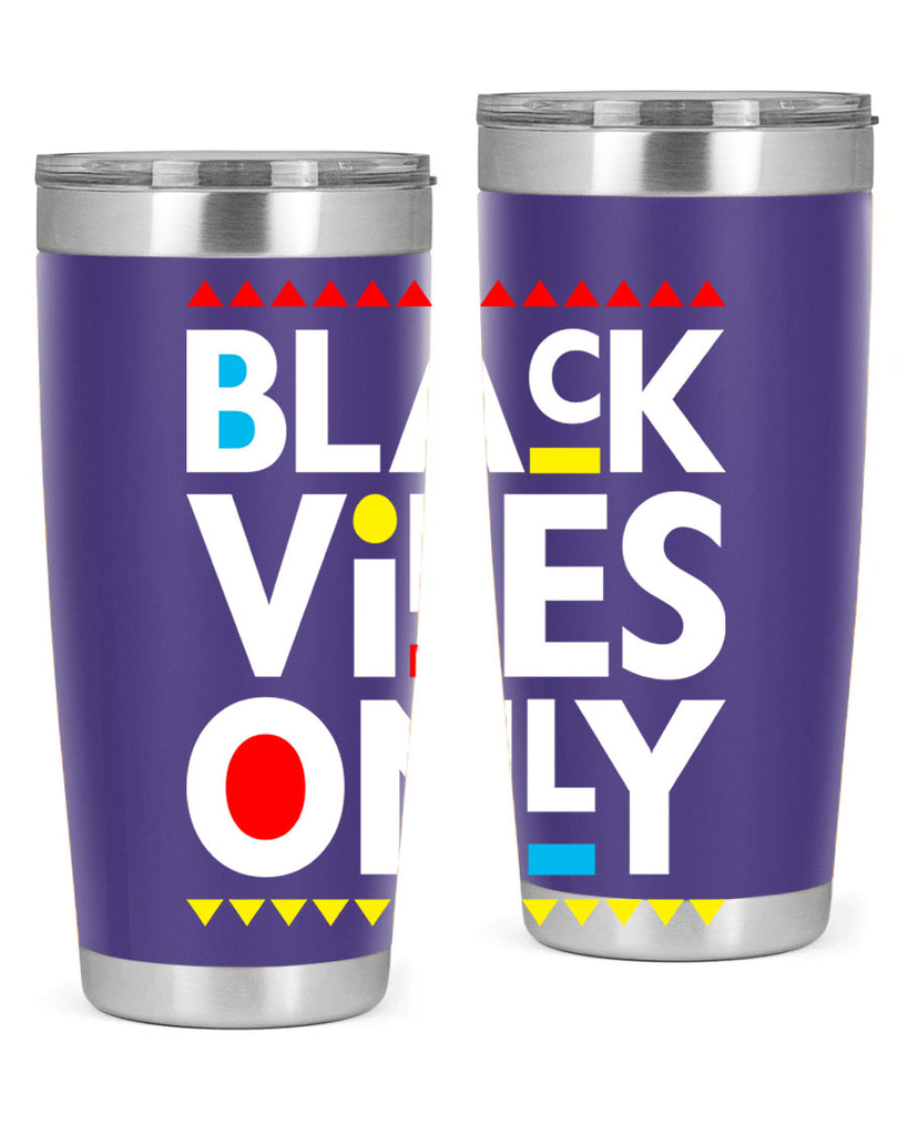 black vibes only 217#- black words phrases- Cotton Tank