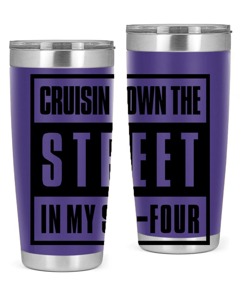 cruisin down the street 181#- black words phrases- Cotton Tank