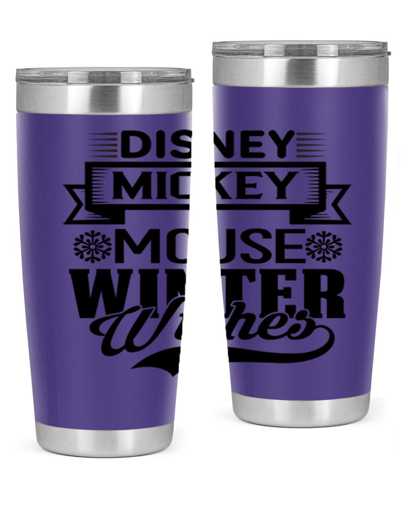 disney mickey mouse winter wishes 93#- winter- Tumbler