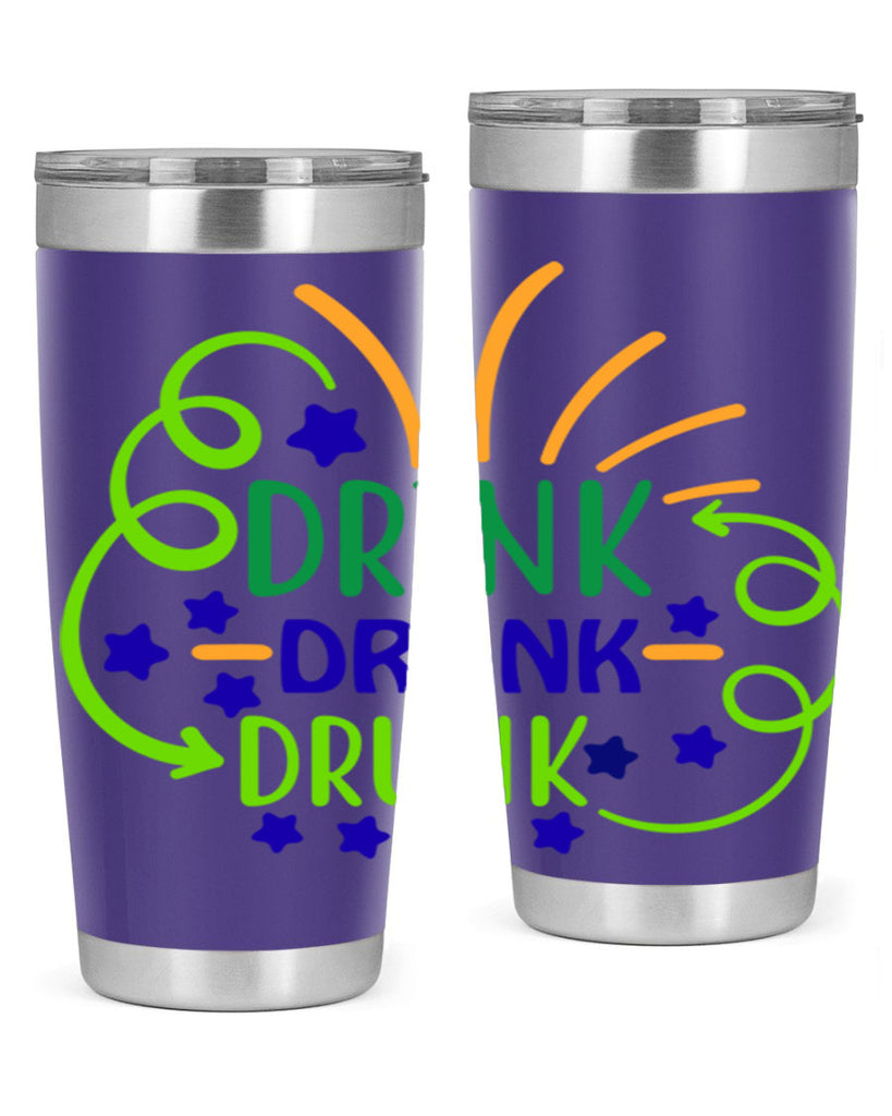 drink drank drunk 23#- mardi gras- Tumbler
