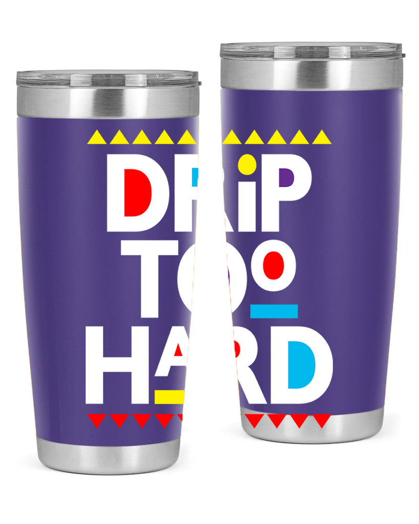 drip too hard 163#- black words phrases- Cotton Tank