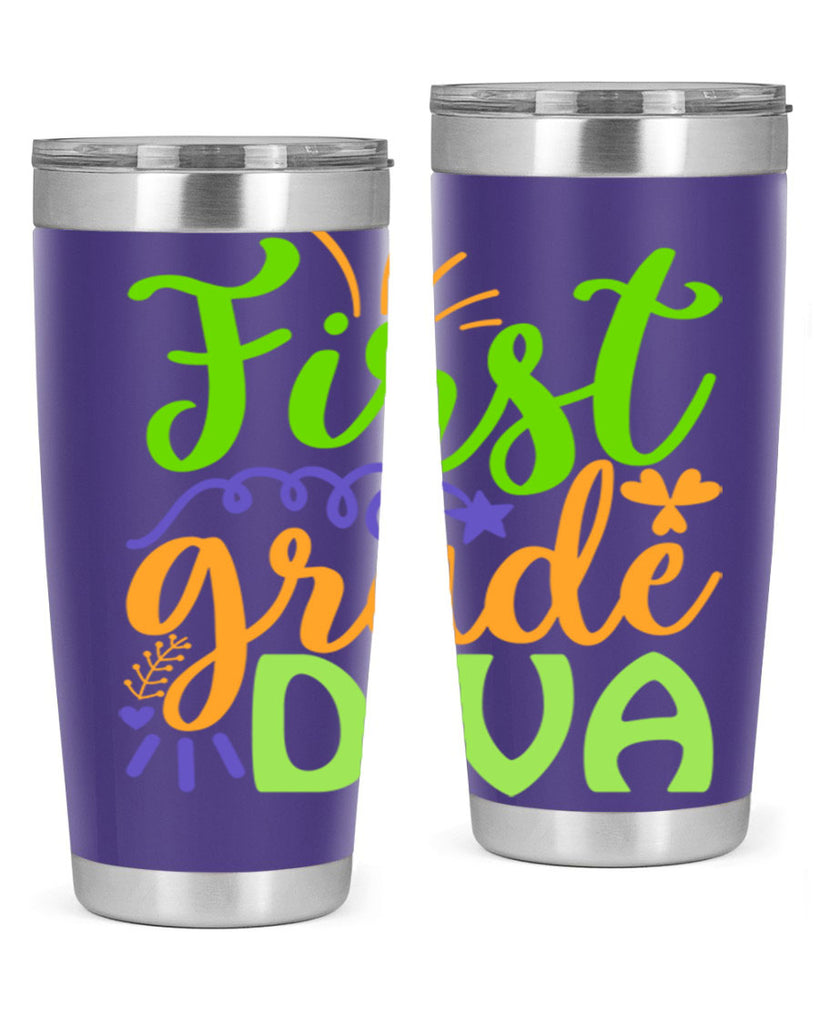 first grade diva 21#- mardi gras- Tumbler
