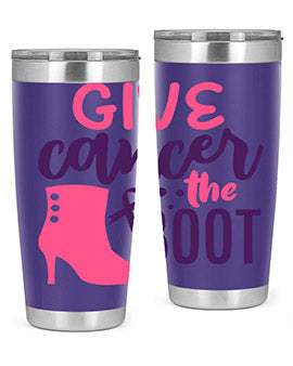 give cancer the boot Style 11#- breast cancer- Tumbler
