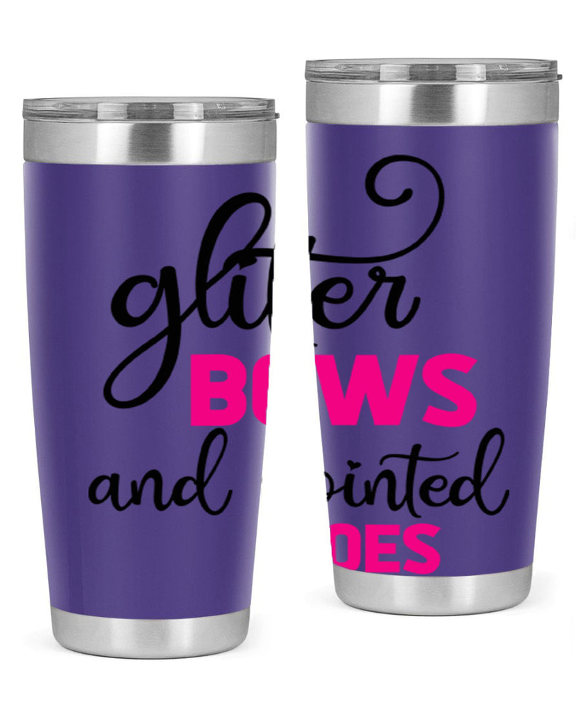 glitter bows and pointed toes 41#- ballet- Tumbler