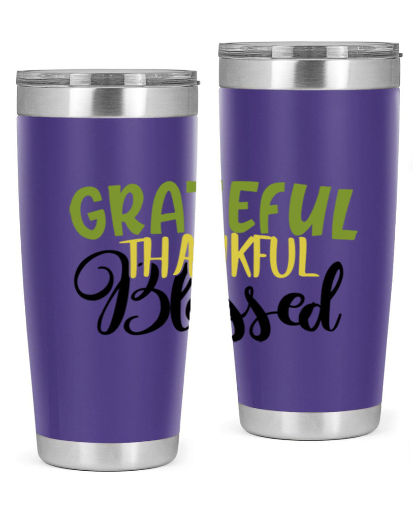grateful thankful blessed 57#- thanksgiving- Tumbler