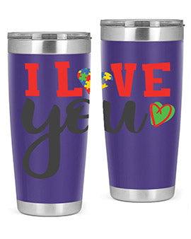 i love you Style 23#- autism- Tumbler