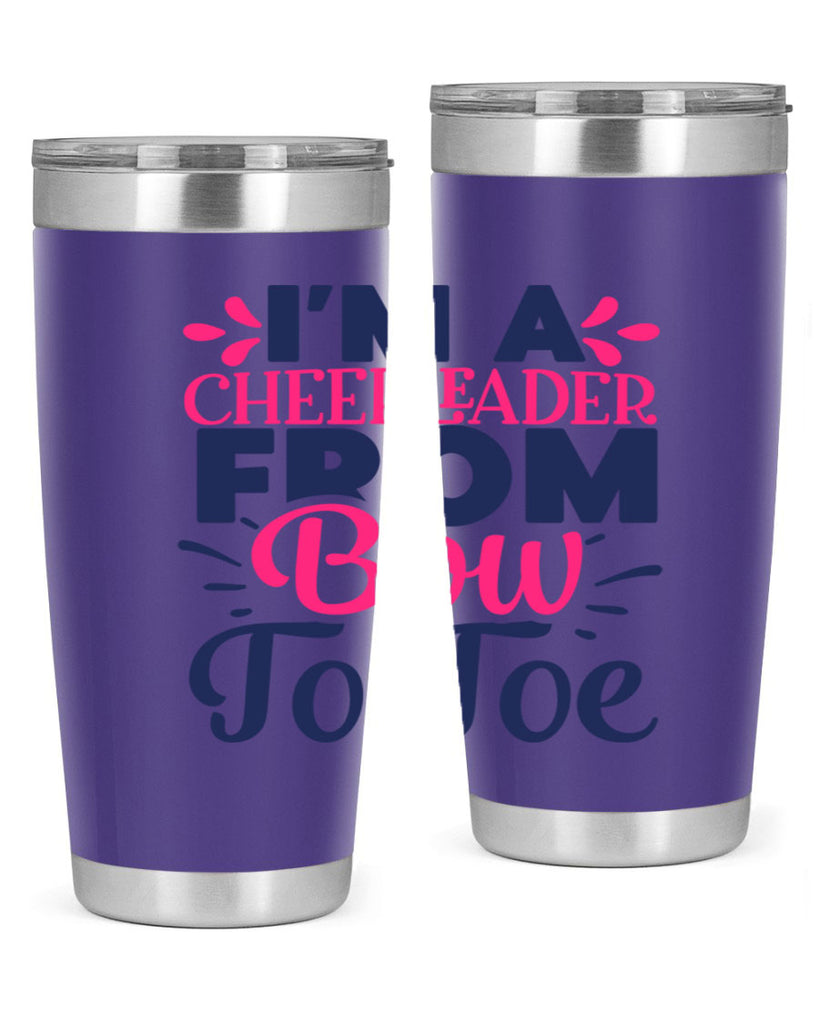 im a cheerleader bow to toe 1743#- cheer- Tumbler