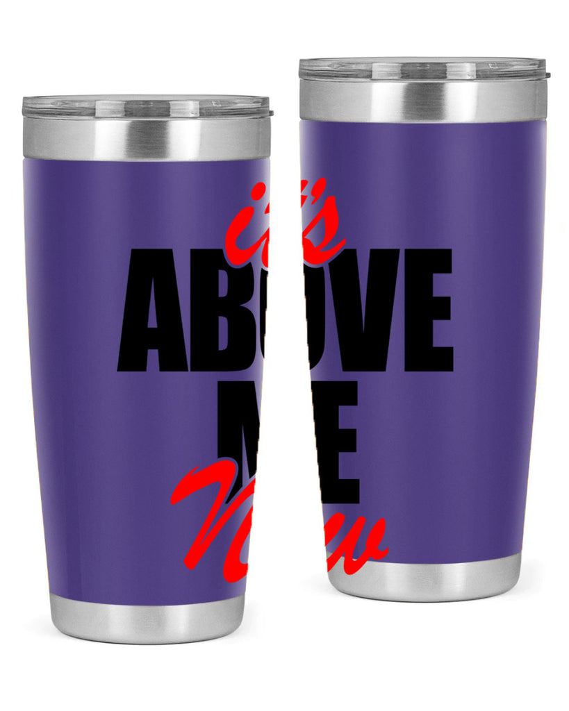 its above me now 106#- black words phrases- Cotton Tank