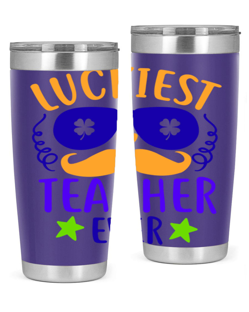 luckiest teacher ever 14#- mardi gras- Tumbler