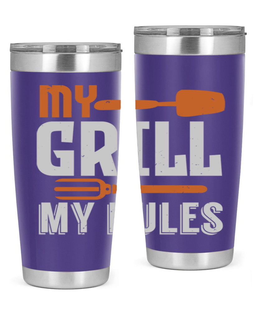 my grill my rules 20#- bbq- Tumbler