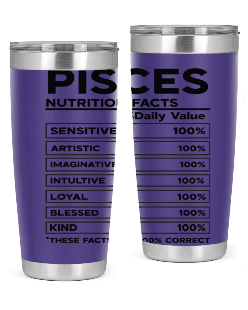 pisces Nutrition Facts 367#- zodiac- Tumbler