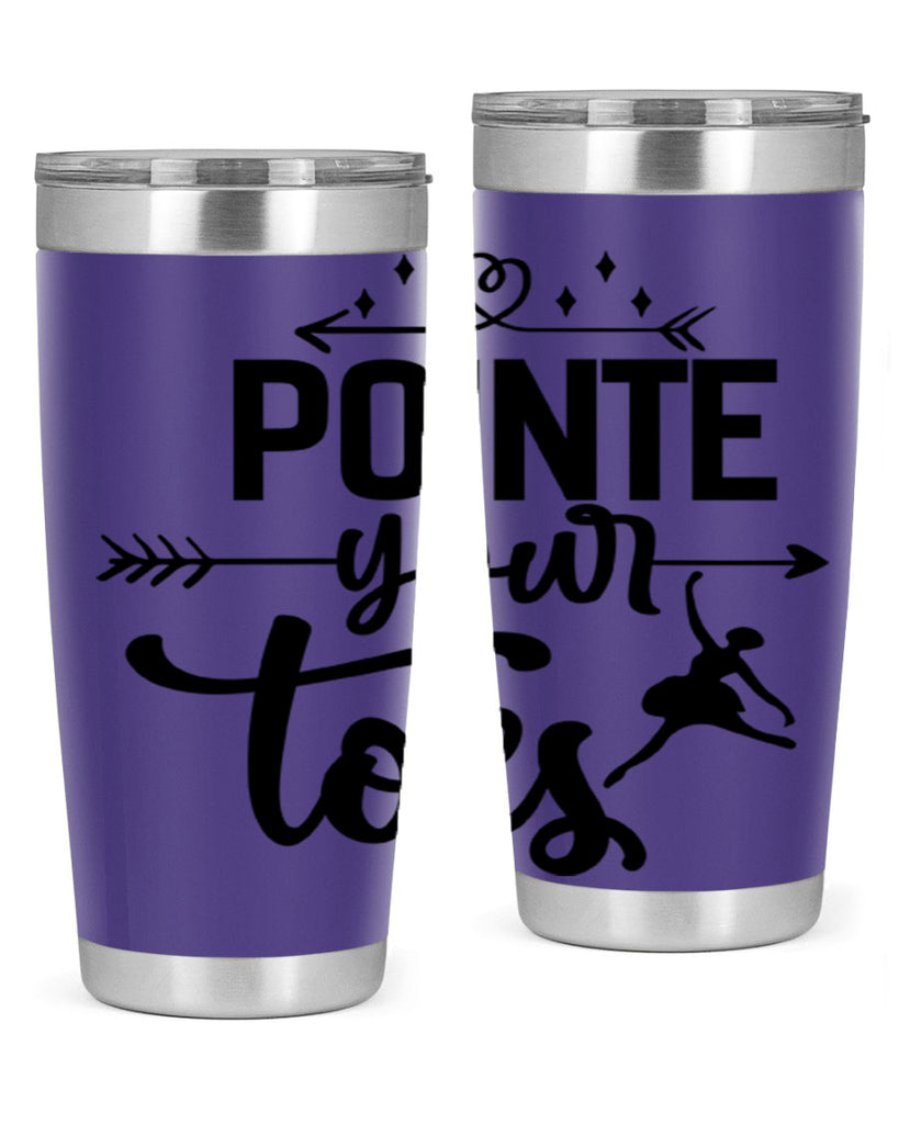 pointe your toes 72#- ballet- Tumbler
