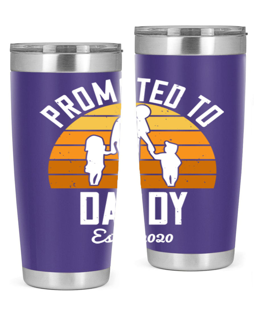 promoted to daddy est 187#- fathers day- Tumbler