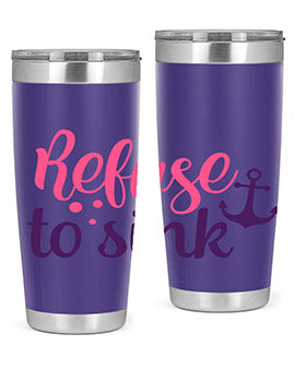 refuse to sink Style 4#- breast cancer- Tumbler