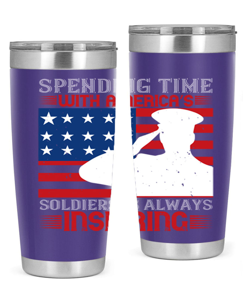 spending time with americas 90#- Veterns Day- Tumbler