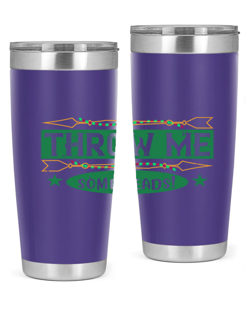 throw me some beads 34#- mardi gras- Tumbler