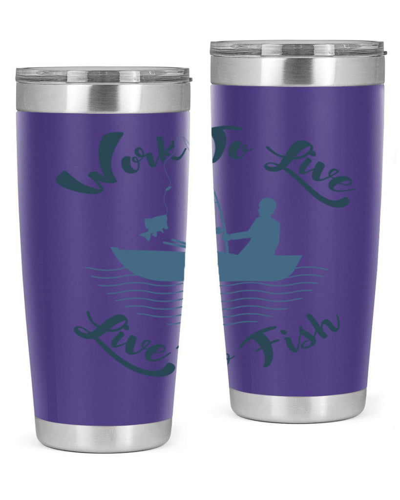 work to live 10#- fishing- Tumbler
