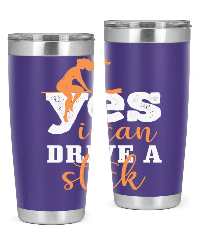 yesi can drive a stick 120#- halloween- Tumbler