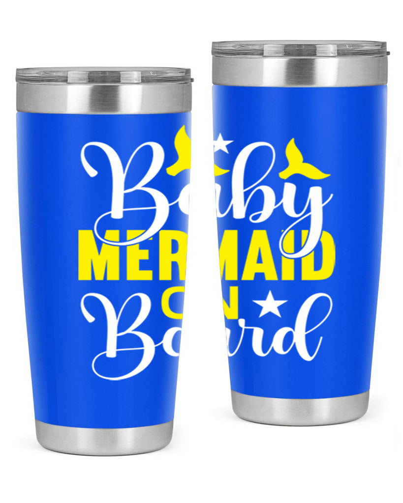Baby Mermaid on Board 21#- mermaid- Tumbler