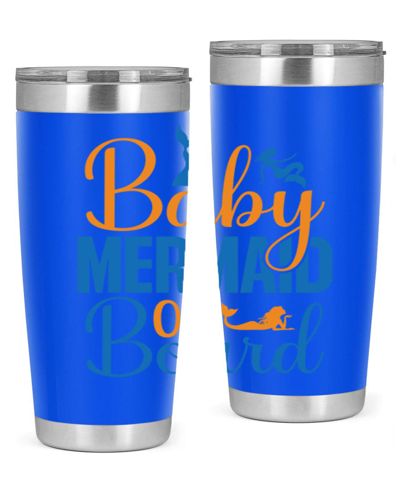 Baby Mermaid on Board 28#- mermaid- Tumbler