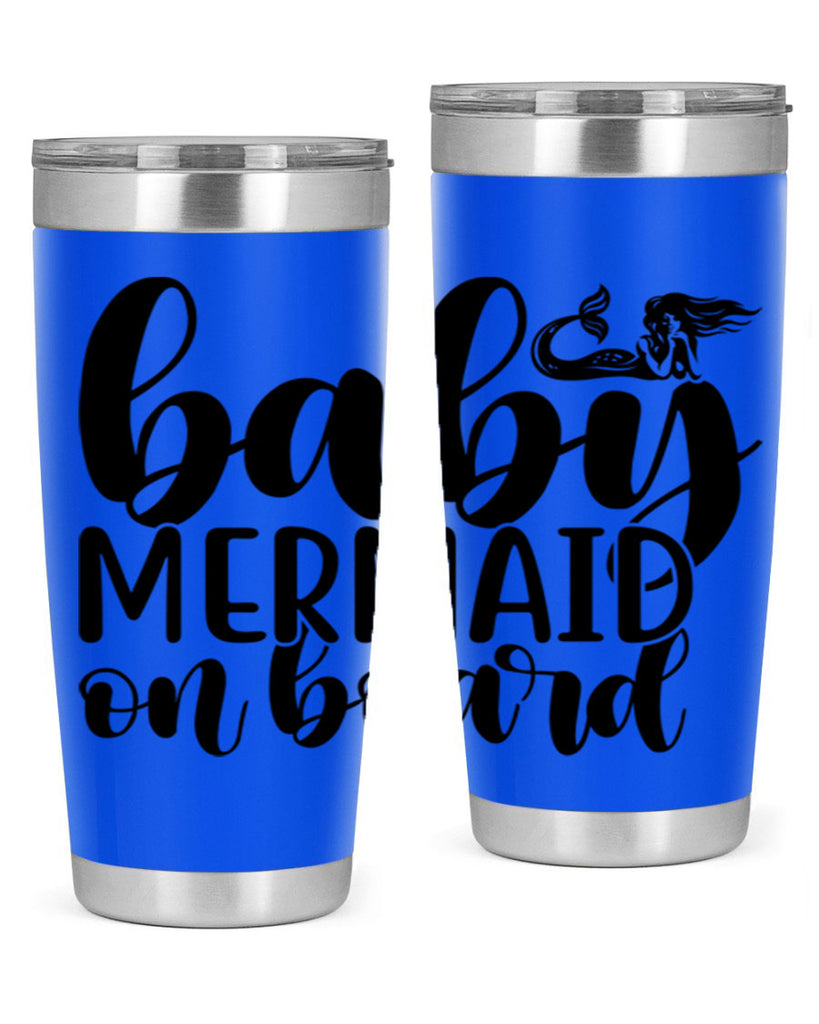 Baby mermaid on board 41#- mermaid- Tumbler
