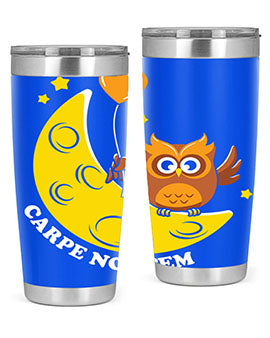 Carpe Noctem Moon Stars Owl A TurtleRabbit 1#- owl- Tumblers