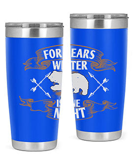 For bears, winter is one night 53#- Bears- Tumbler