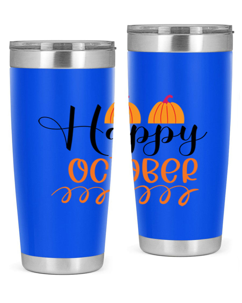 Happy October 238#- fall- Tumbler