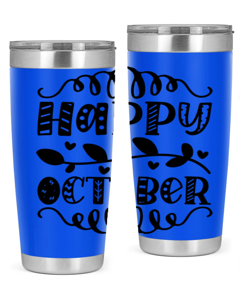 Happy October 239#- fall- Tumbler
